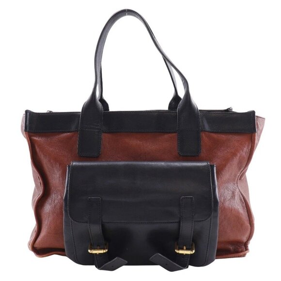 Chloe By color Tote Bag 01-13-62-65 Brown / black leather unisex - Picture 1 of 14